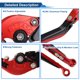thumbnail image 4 of Palancas de freno y embrague cortas únicas para Aprilia RSV4 2009-2022, palanca de freno ajustable en 6 posiciones, aleación de aluminio T6 6061, roja, 1 juego, 4 of 7