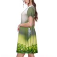 thumbnail image 2 of Balery golf ball perched on a tee Vestidos sueltos de manga corta para mujer, vestidos de verano 2025, vestidos casuales de corte A con vuelo., 2 of 6