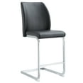 thumbnail image 5 of ACSTEP Modern Bar Stool, Kitchen Stool Chair,Suede Cushions and Sliver Metal Legs, Set of 2, Black, 5 of 8