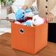 thumbnail image 2 of HSDT Contenedores de cubos de almacenamiento naranja 11x11x11 Cubos de cubículos Cestas organizadoras Cajones de almacenamiento de tela Cajas de almacenamiento de cubos plegables Inserciones de cubos, 2 of 5