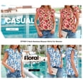 thumbnail image 4 of BTFBM Womens Tops Dressy Casual Spring Summer Shirts Boho Floral V Neck Ruffle Cap Sleeve Business Work Blouses, 4 of 9