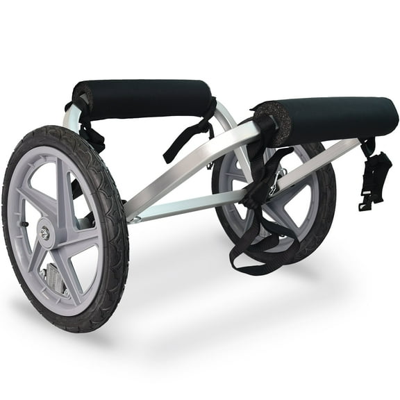 Wike Ultra-Lite Aluminum Boat Cart for Kayaks, Surfboards, and Paddleboards - accommodates boats up to 75lbs towing weight/100lbs portage weight, includes padded supports & aluminum frame