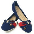 thumbnail image 5 of Women Ballet Flats, Knit Loafer w/ Stripe Pattern, Classic Ballerina Slip-On Slipper Shoes, 5 of 5