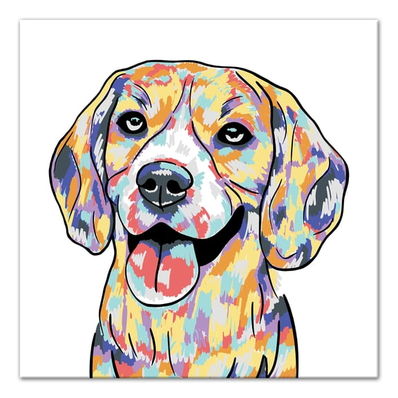 Creative Products Watercolor Beagle 24x24 Canvas Wall Art