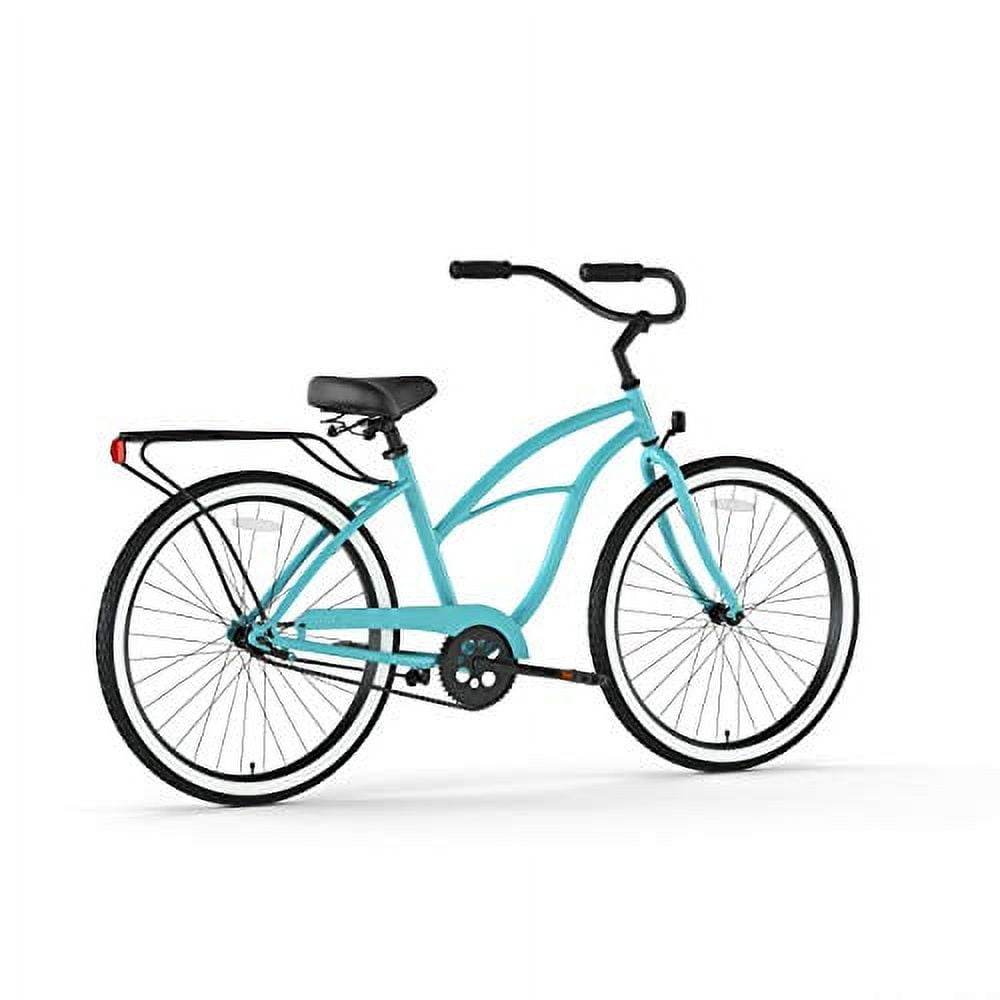 sixthreezero Around the Block Women's 26" 3-Speed Beach Cruiser Bicycle with Rear Rack
