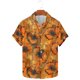 thumbnail image 4 of Camisas de Verano de los Hombres Impresión Floral de Manga Corta Camisa de Solapa de Poliéster, Camisa Casual para Compras de Ocio Y Vacaciones, 4 of 5