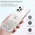 thumbnail image 6 of Compatible with iPhone 15 Pro Max Case Clear Cute Giltter iPhone 15 Pro Max Phone Case for Women Girls Transparent TPU Bumper Cases with Lanyard Strap (White), 6 of 14