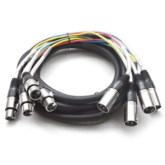 Seismic Audio - 4 cHANNEL XLR SNAKE cABLE -15 Feet -Pro Audio Patch