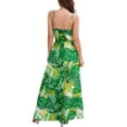 thumbnail image 4 of Franhais Women's Summer Long Sling Dress Sleeveless Backless Deep V Neck Boho Floral Dress For Holiday, 4 of 9