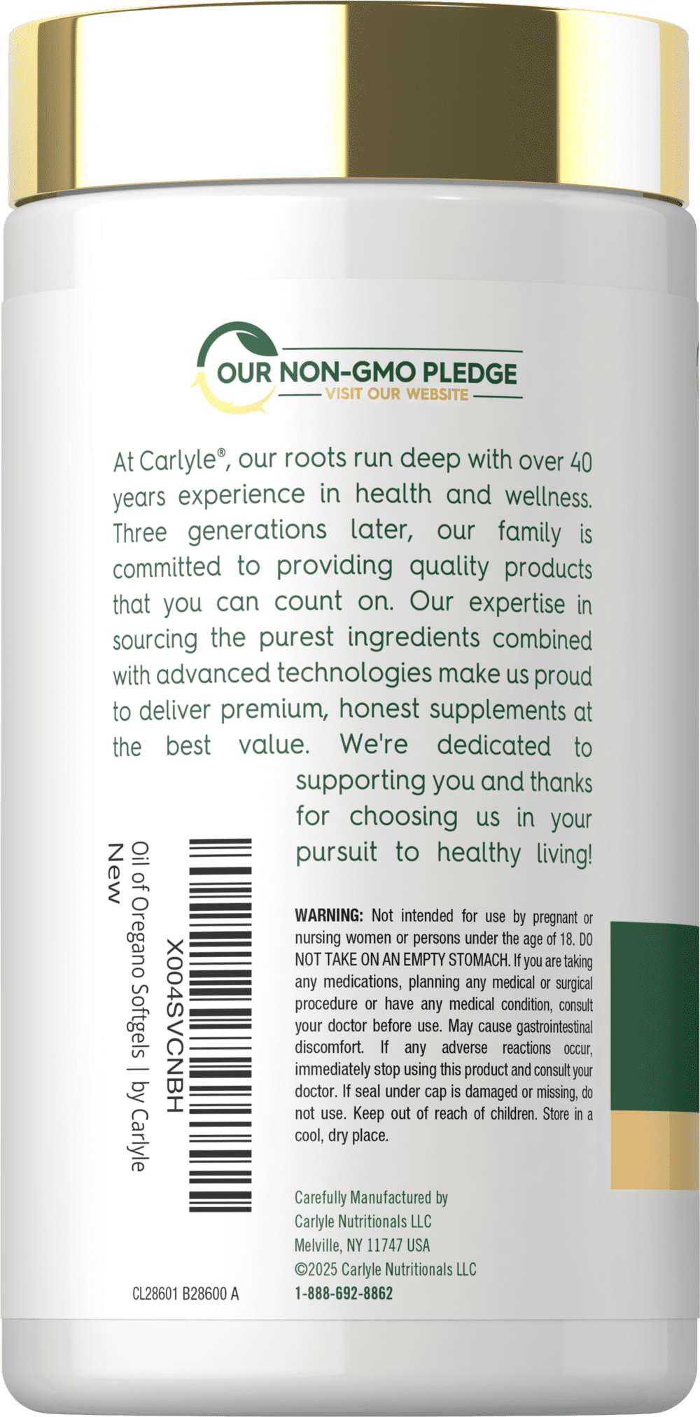 Oil of Oregano with Black Seed Oil | 8000mg | 300 Softgel Capsules | by Carlyle