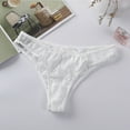 thumbnail image 5 of UAYOTSE Women's Floral Lace Seamless Bow Cut Out Lingerie Underwear Brief Panties,S White, 5 of 7