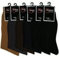 thumbnail image 2 of 3 pares de calcetines de vestir clásicos para hombre, de pantorrilla, informales, a la moda, lisos, multicolor, tallas 10-13, 2 of 4