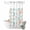 Blue Green, variant on No Hook Shower Curtain, Teal Red Seahorse Coastal Shower Curtains for Bathroom with See Through Top Window, Nautical Beach Coral Starfish Waterproof & Washable Bath Curtain Small Stall 36"x78"