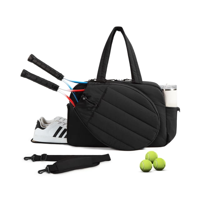Bolsa deportiva BAGSMART para tenis para mujer con compartimento para zapatos, color negro