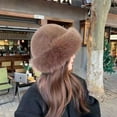 thumbnail image 3 of Gorro de piel para mujer, gorro mongol sin ala, felpa esponjosa, esquí, equitación, cálido, otoño e invierno, 2024, 3 of 5