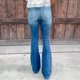 thumbnail image 4 of Puntoco Moda Mujer Bolsillo Sólido Jeans Pantalones de mezclilla Mujer Agujero Inferior Pantalones casuales Puntoco Puntoco-153, 4 of 6