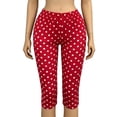 thumbnail image 3 of Women Polka Dot 2 Piece Set Strap Crop Top High Waist Capri Pants Summer Outfit, 3 of 5
