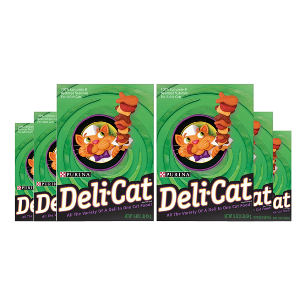 Purina DeliCat Adult Dry Cat Food, 16 oz (Pack of 6)
