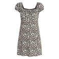 thumbnail image 5 of No Boundaries Fit and Flare Dress with Puff Sleeves, Women's XXS-XXL, 5 of 5
