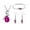 Pink, Silver, variant on Clearance! Himery Jewelry Sets for Women Women Crystal Jewelry Simple Heart Necklace Earrings Bracelet Three-Piece Set Jewelry A