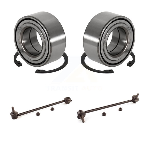 Transit Auto Front Wheel Bearing and Link Kit for Car 2003-2008 Hyundai Tiburon 2.7L - Left Right Side (Driver Passenger) K7T-100864