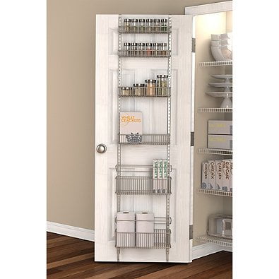 Premium Over The Door 100 Steel Frame Pantry Organizer In Nickel