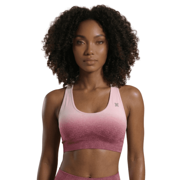 Women’s Soft Touch Ombre Moisture Wicking Sports Bra, Comfortable Activewear