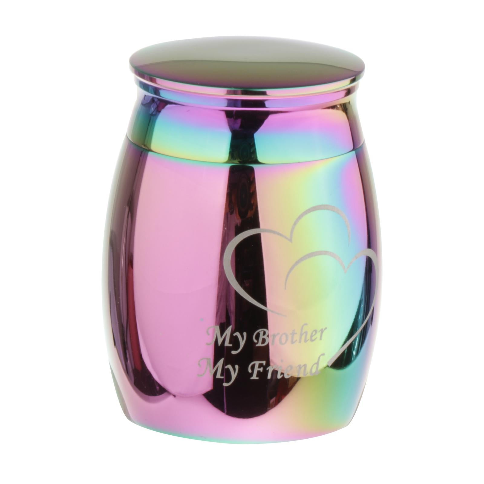 Milageto 2-3 of pack Pet dog and cat Funeral Ash Urn Small Stainless-Steel Ashed Jar Jewelry 2 Pcs