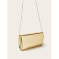 thumbnail image 4 of Women’s Gold Metallic Envelope Clutch Purse, Elegant Evening Bag for Wedding Party Prom, 4 of 8