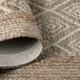 thumbnail image 4 of TOWN & COUNTRY TERRA Nalani Textured Diamond Hand-Knotted Flatwoven 100% Natural Jute Area Rug, Brown, 5'x7’, 4 of 10