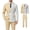 Champagne, variant on Men's Double Breasted Suit Set, Color Block Slim Fit Formal Wear