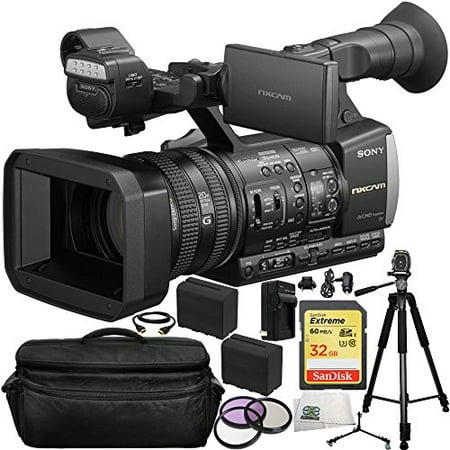 Sony HXR-NX3/1 NXCAM Professional Handheld Camcorder 14PC Accessory Kit. Includes SanDisk 32GB Extreme SDHC Class 10 Memory Card (SDSDXN-032G-G46) + 3PC Filter Kit (UV-CPL-FLD) + 2 Extended Life (Best Camera For Professional Photos)