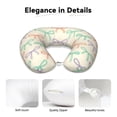 thumbnail image 4 of Travel Pillow Memory Foam, Head Neck Support Airplane Pillow For Traveling, Car, Home, Travel Neck Flight Pillow 12 Inches Whimsical Thin Polka Dot And Striped Ribbon Bow Pattern, 4 of 8