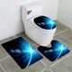 thumbnail image 1 of ABPHQTO Tierra, sol naciente Juego de alfombras de baño de 3 piezas Alfombra de baño Alfombra de contorno y tapa de inodoro, 1 of 2