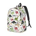 thumbnail image 2 of Balery Cute Dinosaurs Vintage Canvas Backpack for Men and Women - Large Capacity, Durable Travel Laptop Bag for School, Work, Hiking, and Outdoor Activities, 2 of 7