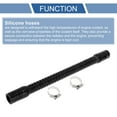 thumbnail image 4 of Unique Bargains 1 Set 22mm/0.87" ID 400mm/15.75" Length 0 Degree Black Car Silicone Hose with Clamps Coolant Hose Universal, 4 of 7