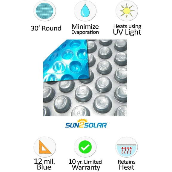 Midwest Canvas 12' Round Swimming Pool Space Age Solar Cover