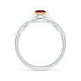 thumbnail image 2 of ANGARA Natural Bezel-Set Solitaire Ruby Dual Infinity Ring in 14K White & Yellow Gold for Women (Size-5mm) | July Birthstone, Birthday, Anniversary, Jewelry Gift for Women | Natural Ruby Ring, 2 of 9