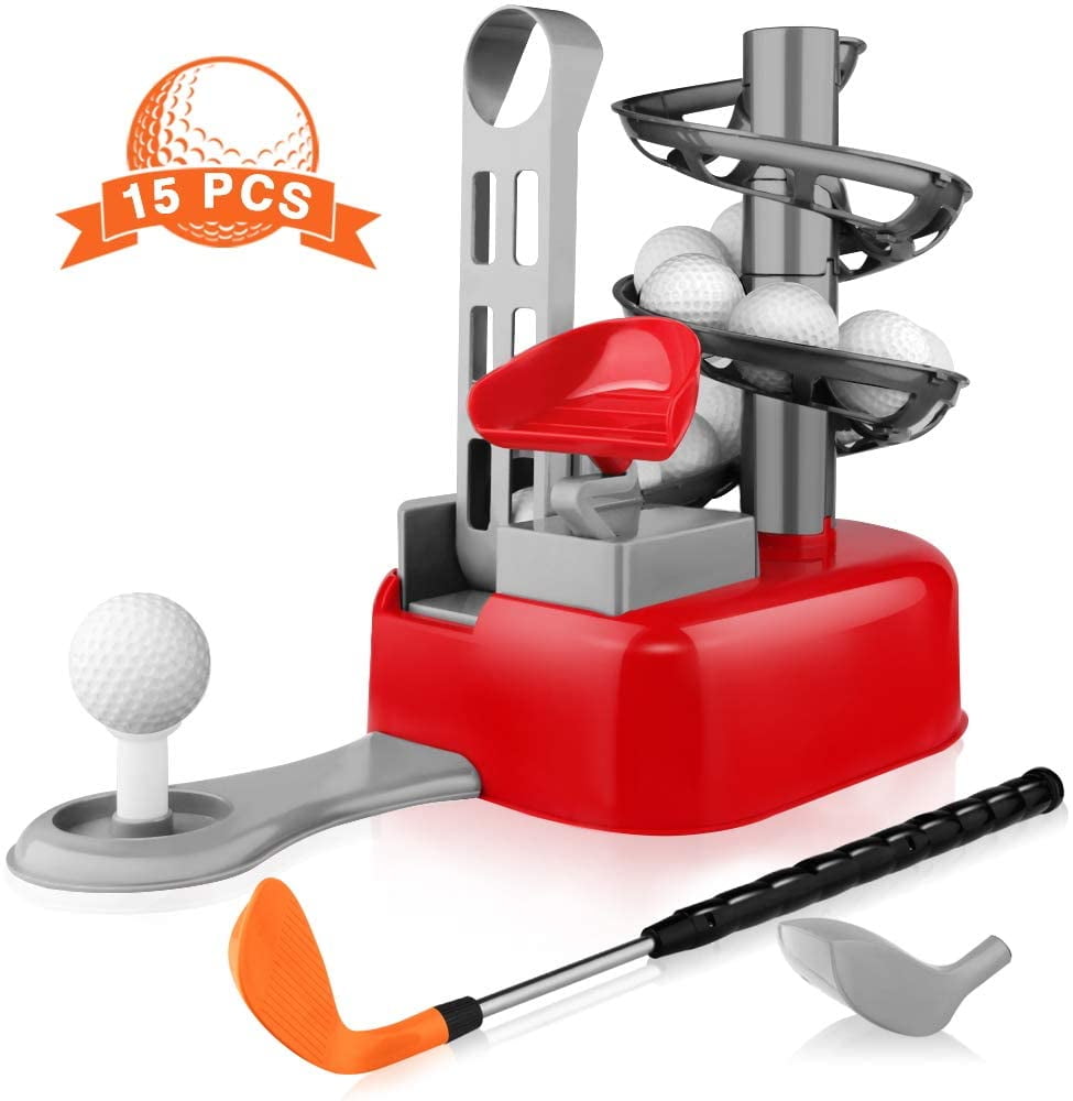 Gold Toy Kids Golf Toys Set Outdoor Lawn Sport Toy, Training Golf