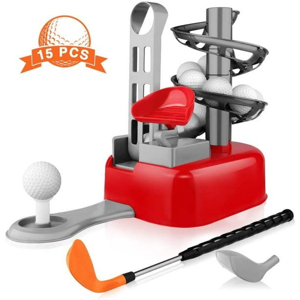 Gold Toy Kids Golf Toys Set Outdoor Lawn Sport Toy, Training Golf