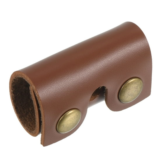 Uxcell Leather Razor Head Protecting Cover Safety Razor Head Protecting Sheath Brown