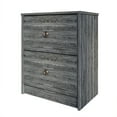 thumbnail image 2 of Castle Place Vintage Nightstand with 2 Drawers, Dark Gray, 2 of 6