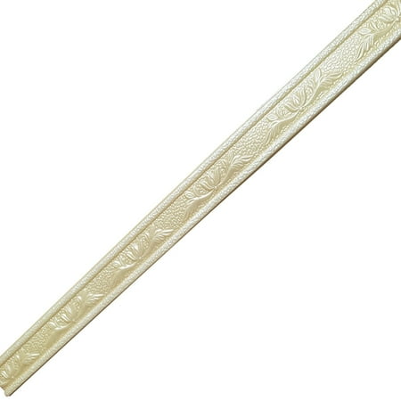 

Linxiam Wall stickers Wall Trim Line Skirting Border 3D Pattern Sticker Self Adhesive Waterproof Wall Border Strip Foam Molding Trim for Home Baseboard Corner Lines Wallpaper B One Size