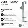 thumbnail image 4 of Over The Door Hook Rack Chrome Finish with 4 Gray Ball Ends, 4 of 7