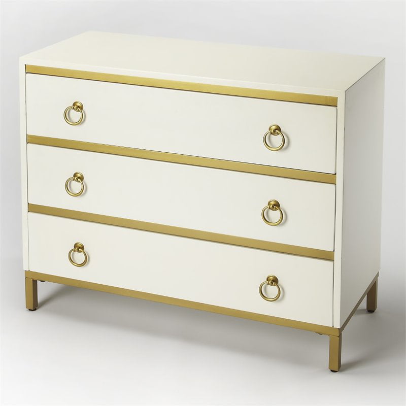 Beaumont Lane 3 Drawer Accent Chest in White