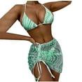 thumbnail image 2 of Swimsuit Sets for Women Drawstring Wavy Bikini Sexy Fashion 3 Piece Bathing Suit Swimwear Set, 2 of 7