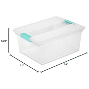 Sterilite Deep Clip Box Plastic, Clear, Set of 1