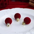 thumbnail image 7 of 30-Pack Velvet Christmas Balls Ornaments for Christmas Tree - Plastic Shatterproof Flocked Balls for Wreath, Mantel, Holiday, Party Decoration, 1.18", 7 of 7