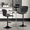 Dark Grey, variant on Bar Stools Set of 2, Modern Faux Leather Adjustable Swivel Barstools, Counter Height Chairs with Back and Footrest for Kitchen Island, Khaki