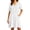 White, variant on Bxsruta Women's Embroidered Short Sleeve V Neck Smock Dress Casual A Line Tunic with Pockets Cocktail Length Pull on Loose Fit for Summer Vacation Everyday Wear